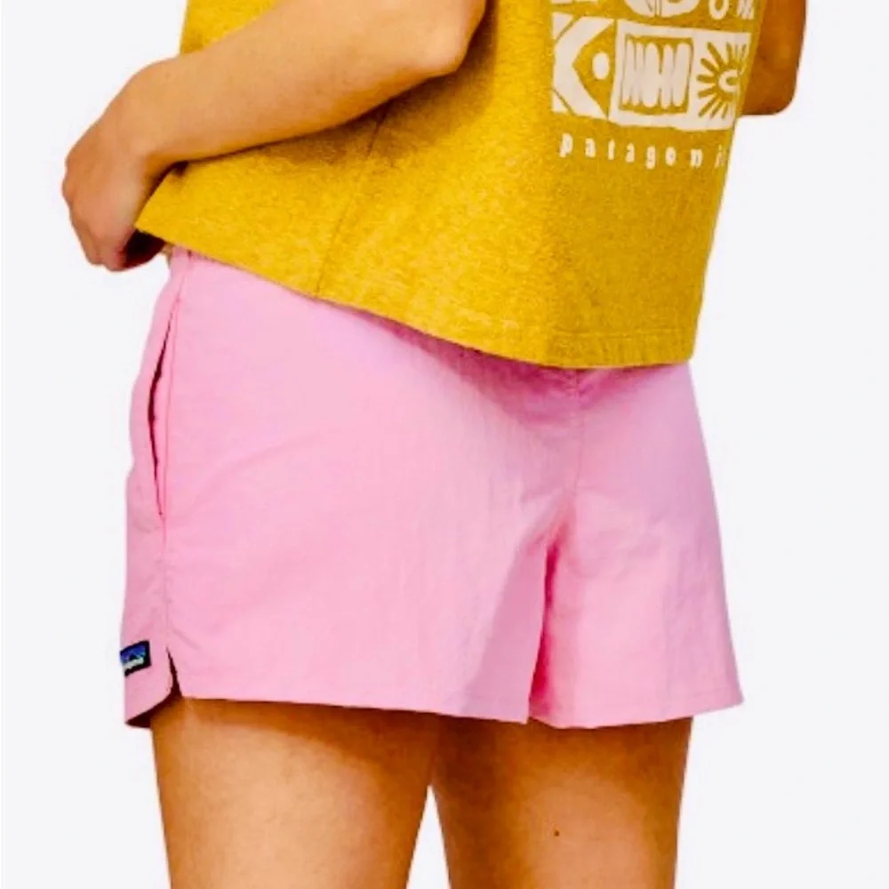 Girls Patagonia Barely Baggies unlined Shorts 3.5 Large 12 Dragon Purple  $50